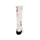 Daruma japanese wooden doll cherry blossom flower Crew Socks