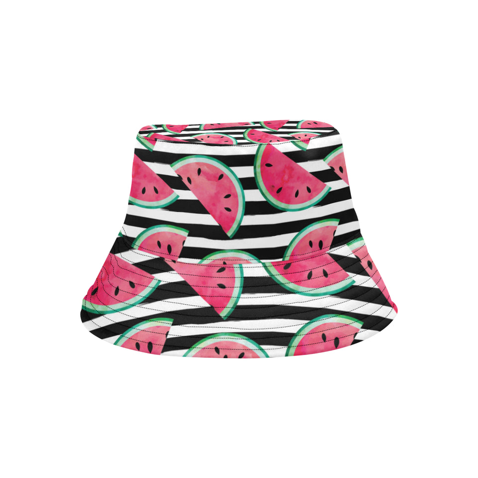 Watercolor paint textured watermelon pieces Unisex Bucket Hat