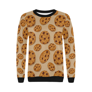 Cookie pattern Women's Crew Neck Sweatshirt