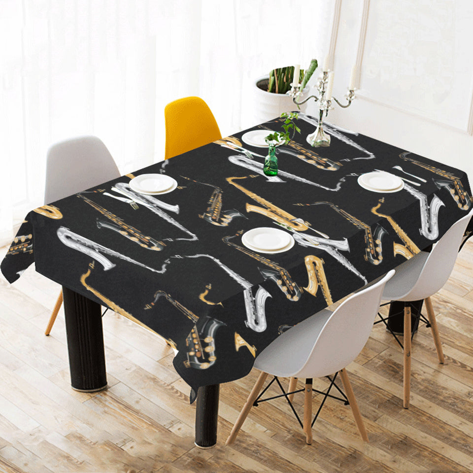 saxophone design pattern Tablecloth