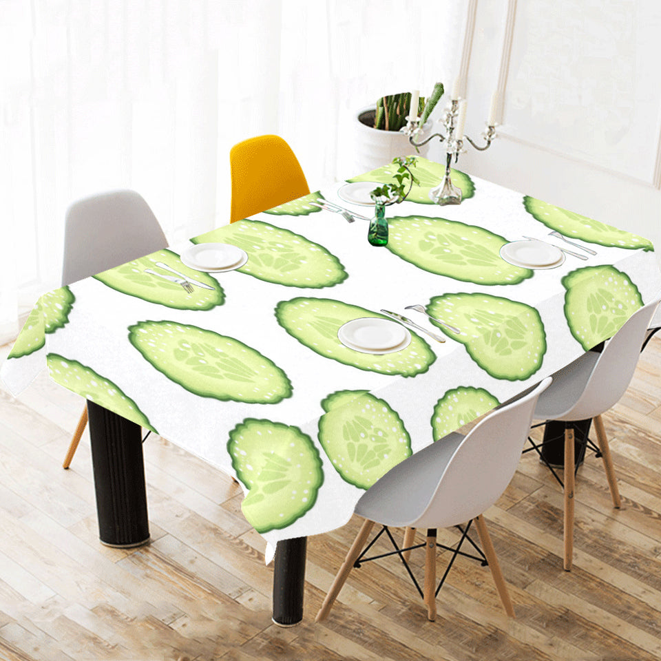 Cucumber slices pattern Tablecloth