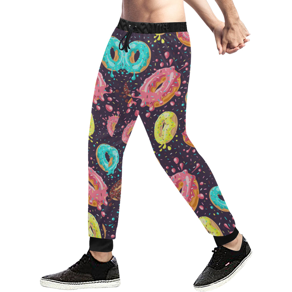 Colorful donut glaze pattern Unisex Casual Sweatpants