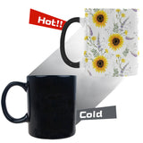 beautiful sunflowers pattern Morphing Mug Heat Changing Mug