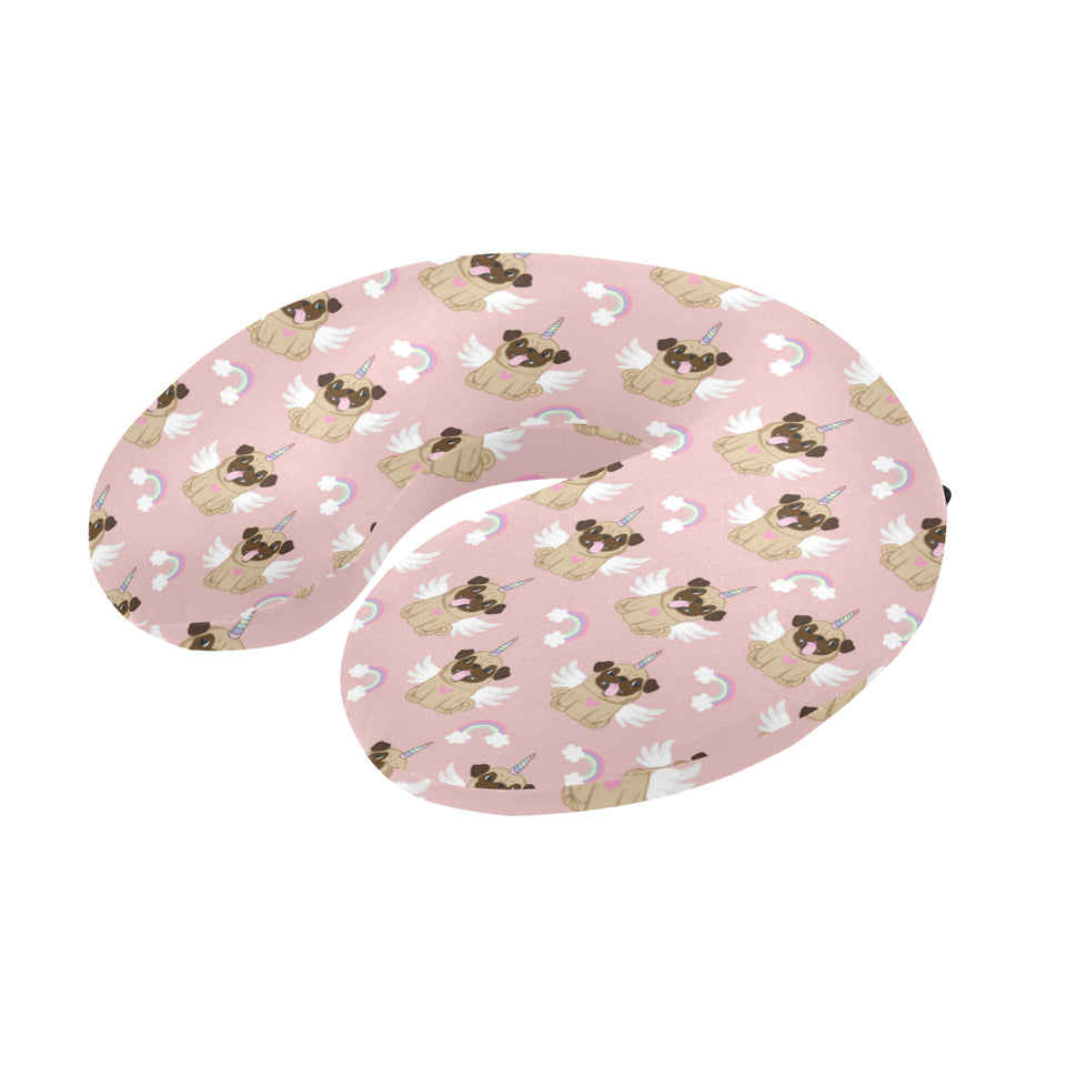 Cute unicorn pug pattern U-Shaped Travel Neck Pillow