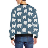 polar bear mother her child pattern Men's Crew Neck Sweatshirt