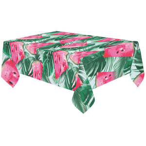 Watermelons tropical palm leaves pattern Tablecloth