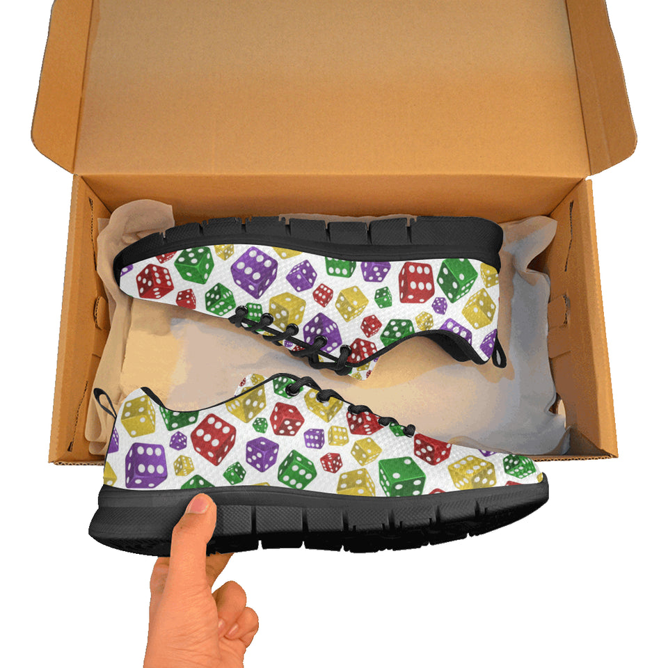 Dice Pattern Print Design 03 Men's Breathable Sneakers ( Model 055)