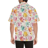 Clock butterfly pattern Men's All Over Print Hawaiian Shirt