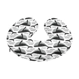 Black whale pattern U-Shaped Travel Neck Pillow