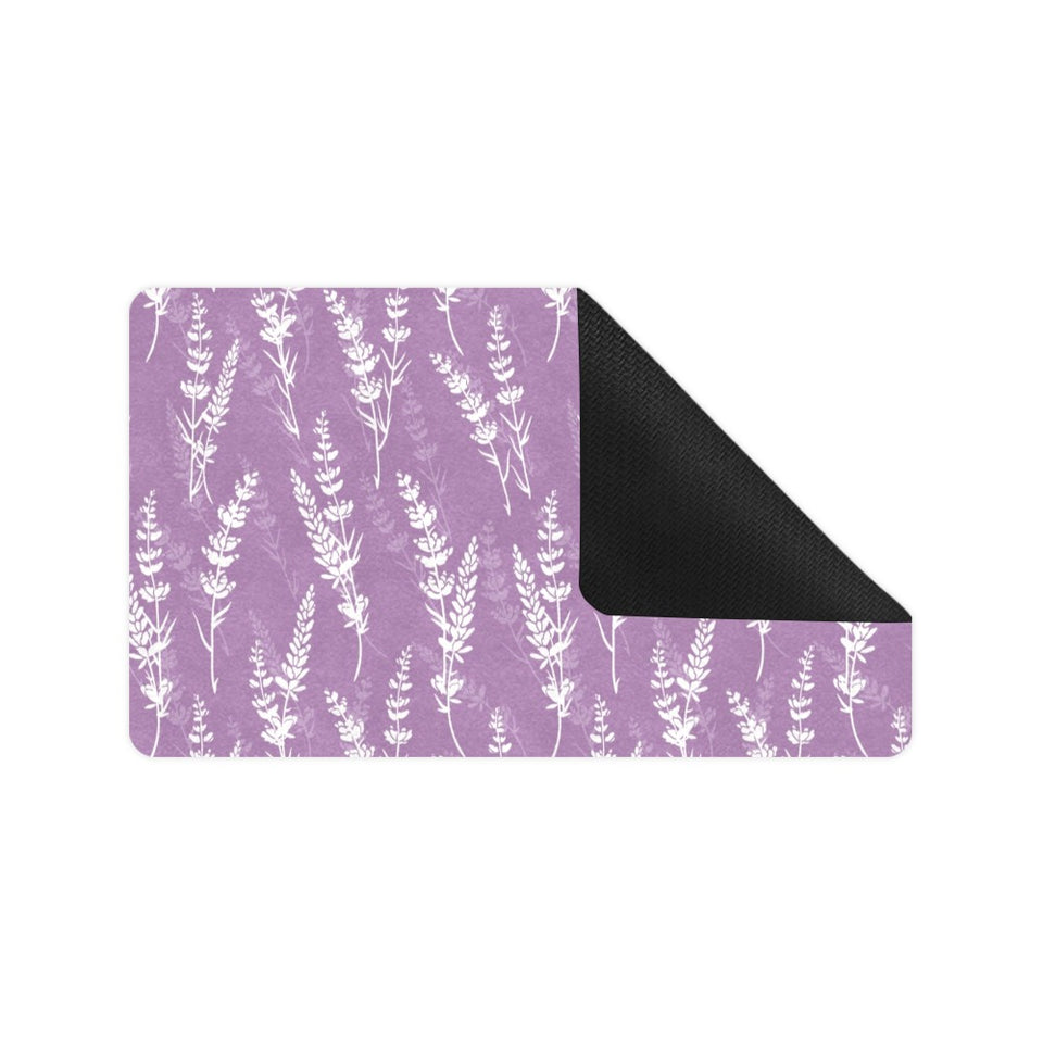 Lavender flowers purple pattern Doormat