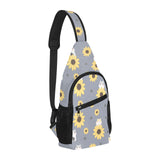 Cute hamster sunflower pattern background All Over Print Chest Bag