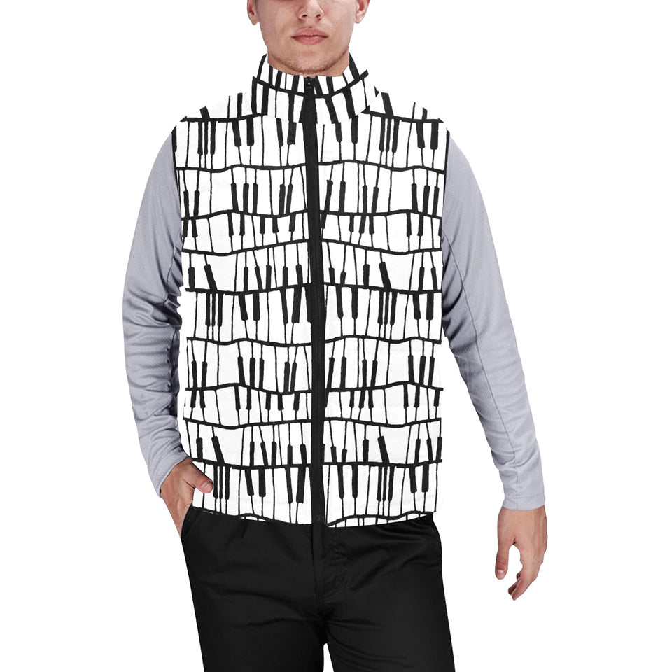 Piano Pattern Print Design 03 Men's Padded Vest