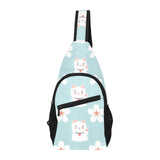 Maneki neko cat sakura All Over Print Chest Bag