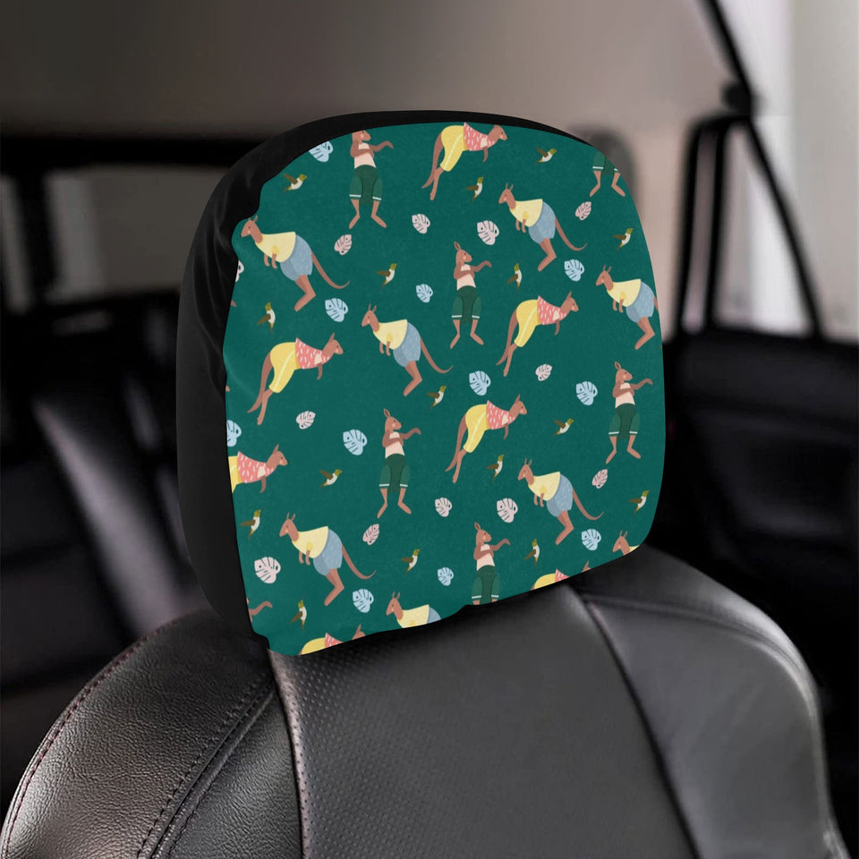 Kangaroo leaves pattern Car Headrest Cover