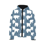 polar bear mother her child pattern Kids' Boys' Girls' Padded Hooded Jacket
