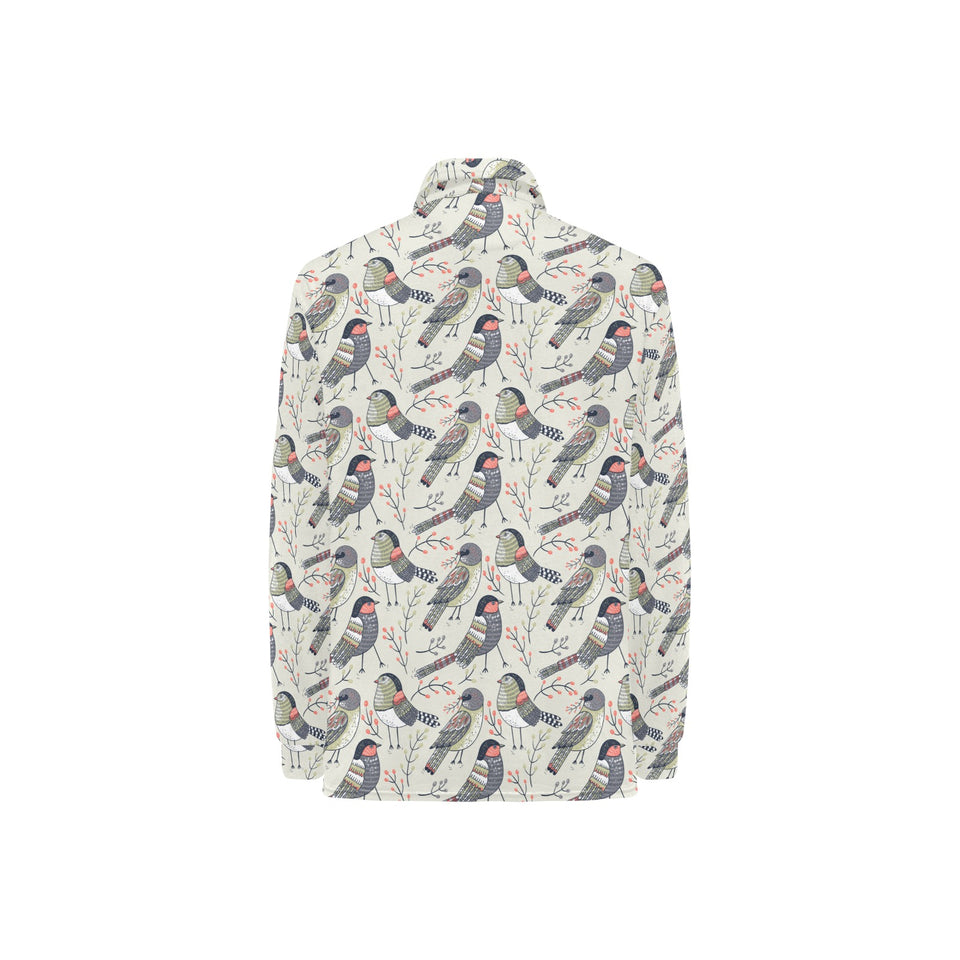 Pigeon Pattern Print Design 04 Women's Long Sleeve Polo Shirt