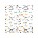 windmill pattern Gauze Curtain