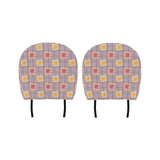 Bread Toast Pattern Print Design 05 Car Headrest Cover