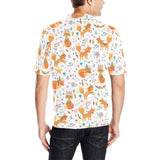 cute tribal fox pattern Men's All Over Print Polo Shirt