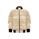 Wood Printed Pattern Print Design 01 Kids' Boys' Girls' Bomber Jacket