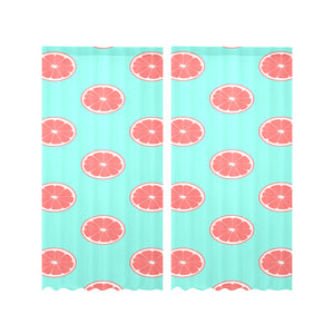 Grapefruit green background Gauze Curtain