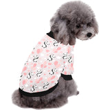 Cute panda ballon heart pattern All Over Print Pet Dog Round Neck Fuzzy Shirt