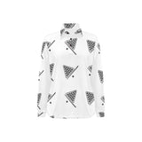 Billiard Ball Pattern Print Design 03 Women's Long Sleeve Polo Shirt