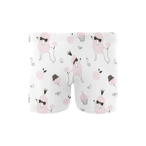 Poodle dog rose cake pattern Men's Swimming Trunks