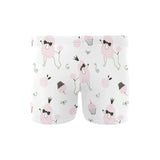 Poodle dog rose cake pattern Men's Swimming Trunks
