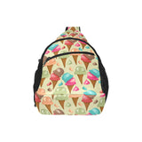 Colorful ice cream pattern All Over Print Chest Bag