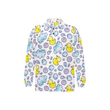 Duck Pattern Print Design 01 Men's Long Sleeve Polo Shirt