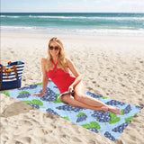 Watercolor grape pattern Beach Towel