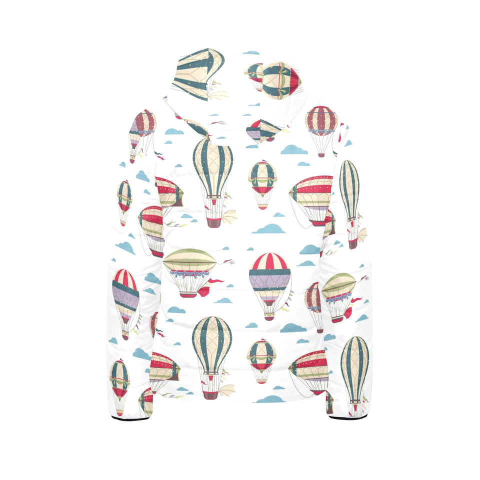 Hot air balloon pattern Kids' Boys' Girls' Padded Hooded Jacket