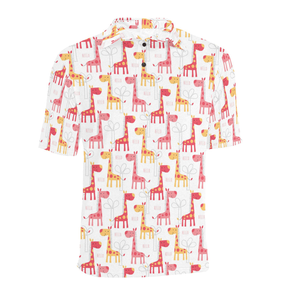 Giraffe Pattern Print Design 03 Men's All Over Print Polo Shirt