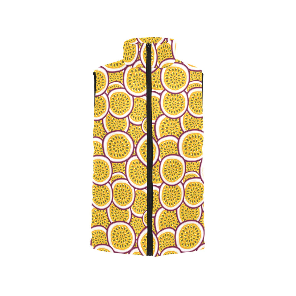 Passion fruits slice pattern Women's Padded Vest