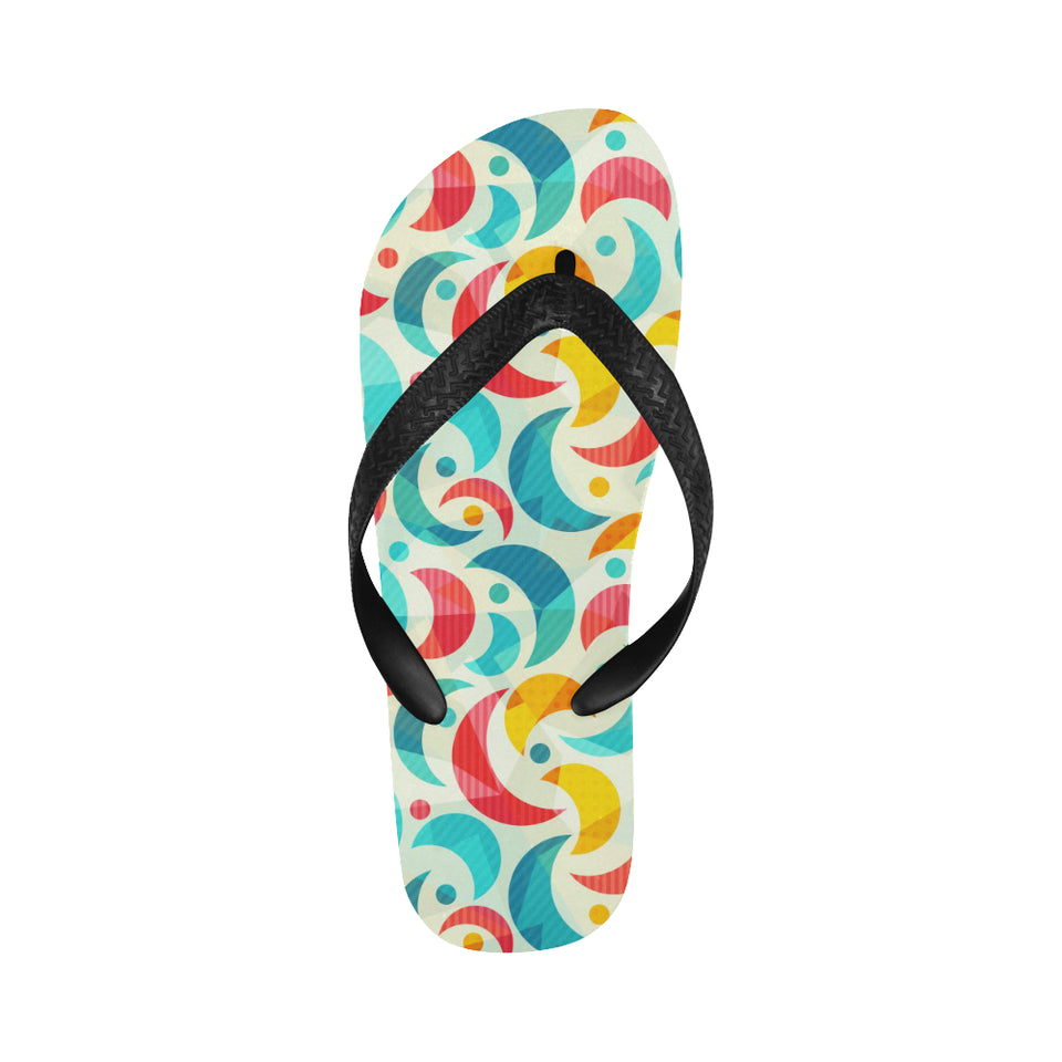 Colorful moon pattern Unisex Flip Flops