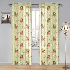 Yorkshire Terrier Pattern Print Design 01 Gauze Curtain