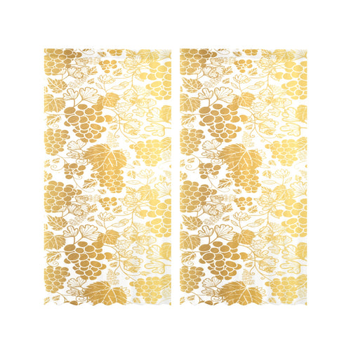 Gold grape pattern Gauze Curtain