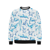 Watercolor dolphin pattern Men's Crew Neck Sweatshirt