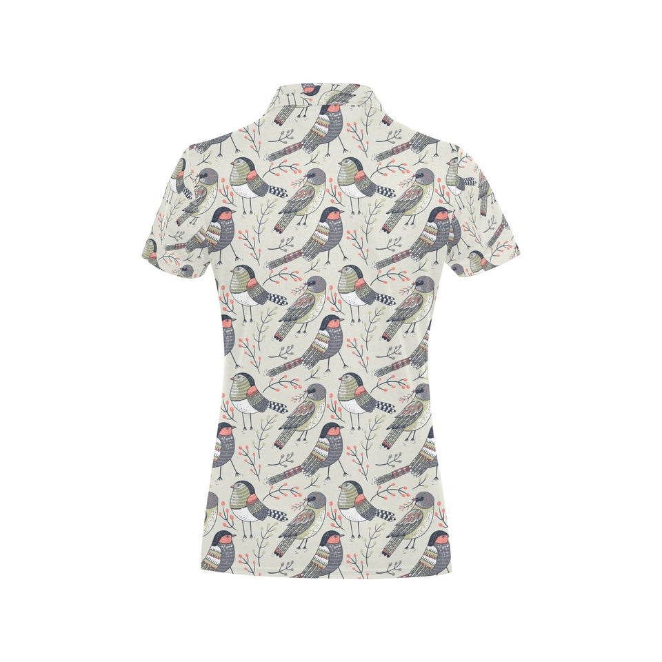 Pigeon Pattern Print Design 04 Women's All Over Print Polo Shirt