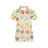 Bicycle Pattern Print Design 01 Women's All Over Print Polo Shirt