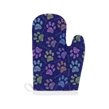 Dog Paws Pattern Print Design 02 Heat Resistant Oven Mitts