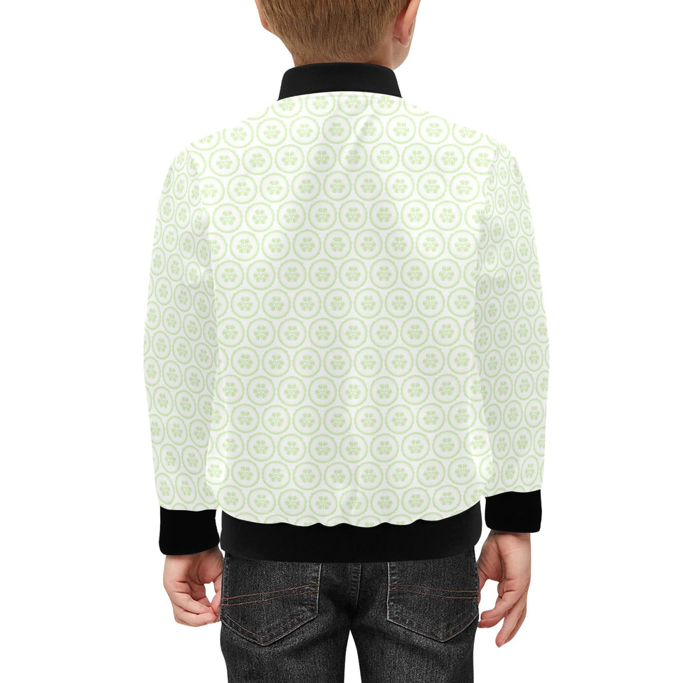 Cucumber pattern background Kids' Boys' Girls' Bomber Jacket