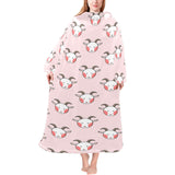 Cute goat pattern Blanket Robe with Sleeves