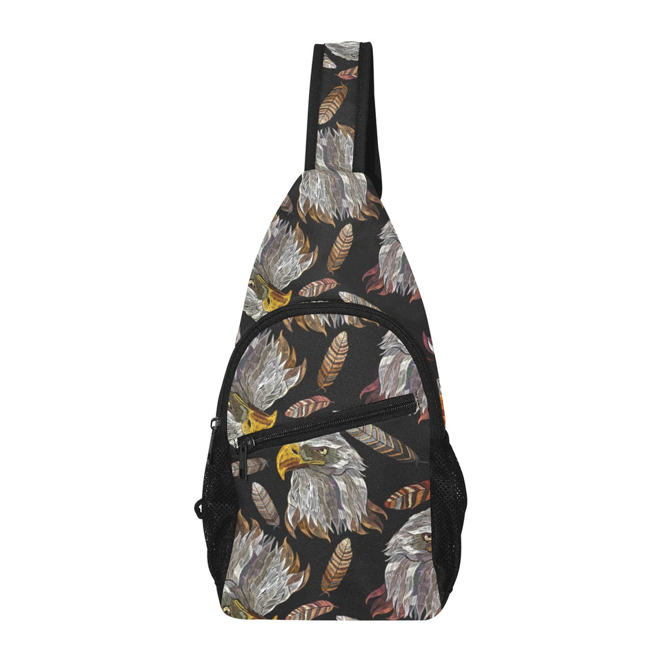 Eagle Pattern Print Design 05 All Over Print Chest Bag