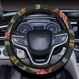 Colorful snake plant pattern Car Steering Wheel Cover