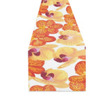 Orange yellow orchid flower pattern background Table Runner