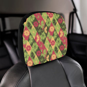 Cool Geometric lime pattern Car Headrest Cover