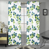 blueberry white background Gauze Curtain