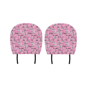 Piano Pattern Print Design 01 Car Headrest Cover